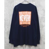 8-7ネイビー/B | NEVSURFプリントロンT メンズ 長袖Tシャツ | NEXT WALL