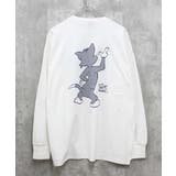 16-5オフホワイト/B | トム&ジェリープリントロンT メンズ Tシャツ | NEXT WALL