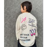 16-13G/ベージュ/D | オーバーサイズプリントロンT キッズ 子供服 | NEXT WALL