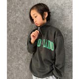 8-4チャコール/A | オーバーサイズハーフジップトレーナー キッズ 子供服 | NEXT WALL