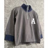8-8チャコール/B | オーバーサイズハーフジップロンT キッズ 子供服 | NEXT WALL