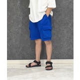 10-9R/ブルー | ワイドカーゴハーフパンツ キッズ 子供服 | NEXT WALL