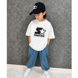 16-1オフホワイト/A | STARTER オーバーサイズプリントTシャツキッズ 子供服 | NEXT WALL