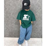 16-3D/グリーン/A | STARTER オーバーサイズプリントTシャツキッズ 子供服 | NEXT WALL