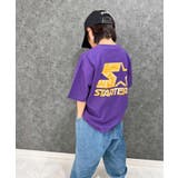 16-6パープル/B | STARTER オーバーサイズプリントTシャツキッズ 子供服 | NEXT WALL