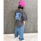16-7チャコール/B | STARTER オーバーサイズプリントTシャツキッズ 子供服 | NEXT WALL