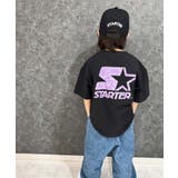 16-8ブラック/B | STARTER オーバーサイズプリントTシャツキッズ 子供服 | NEXT WALL