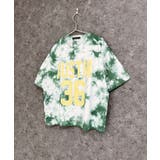 8-7グリーン/B | SHISKY タイダイオーバーサイズプリントTシャツ キッズ | NEXT WALL