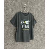 16-3チャコール/A | SHISKY ピグメントオーバーサイズドルマンプリントTシャツ キッズ | NEXT WALL