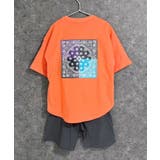 8-2オレンジ×チャコール/A | SHISKY オーバーサイズセットアップ キッズ | NEXT WALL