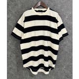 5-5アイボリー×ブラック | SHISKY オーバーサイズワイドボーダーTシャツ メンズ | NEXT WALL