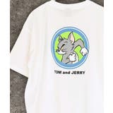 16-5オフホワイト/B | TOM&JERRY オーバーサイズTシャツ メンズ | NEXT WALL