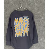 9-5チャコール/B | プリントヘムロンT キッズ 長袖Tシャツ | NEXT WALL