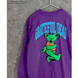 16-10パープル/C | GRATEFULDEAD オーバーサイズロングスリーブTシャツ キッズ | NEXT WALL
