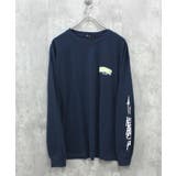 20-12ネイビー/B | バックプリントBIGロンT フロント&袖プリントBIGロンT メンズ | NEXT WALL
