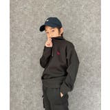 6-6ブラック | POLOCHAMPS オーバーサイズハーフジップ裏起毛トレーナー キッズ | NEXT WALL