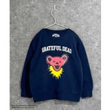 16-11ネイビー/C | GRATEFULDEAD オーバーサイズ裏起毛トレーナー キッズ | NEXT WALL