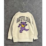16-13G/ベージュ/D | GRATEFULDEAD オーバーサイズ裏起毛トレーナー キッズ | NEXT WALL