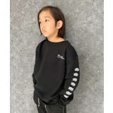 16-12ブラック/C | COSBY オーバーサイズ裏起毛トレーナー キッズ | NEXT WALL