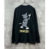 14-14チャコール/D | TOM&JERRY バックプリントBIGトレーナー メンズ | NEXT WALL