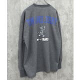 8-7杢チャコール/B | TOM&JERRY バックプリントBIGトレーナー メンズ | NEXT WALL