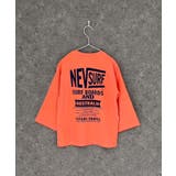 8-6オレンジ/B | NEVSURFバックプリントBIGロンT キッズ 子供服 | NEXT WALL