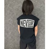 16-8ブラック/B | NEVSURF オーバーサイズノースリーブTシャツ キッズ | NEXT WALL