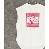 16-9オフホワイト×レッド/C | NEVSURF オーバーサイズノースリーブTシャツ キッズ | NEXT WALL