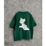 16-14D/グリーン/D | TOM&JERRY オーバーサイズTシャツ キッズ | NEXT WALL