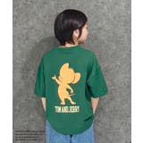 16-3D/グリーン/A | TOM&JERRY オーバーサイズTシャツ キッズ | NEXT WALL