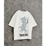 16-5オフホワイト/B | TOM&JERRY オーバーサイズTシャツ キッズ | NEXT WALL