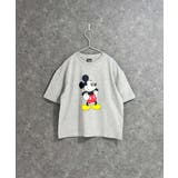 16-2杢グレー/A | MICKEYMOUSE オーバーサイズTシャツ キッズ | NEXT WALL
