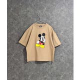 16-6ベージュ/B | MICKEYMOUSE オーバーサイズTシャツ キッズ | NEXT WALL