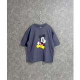 16-8チャコール/B | MICKEYMOUSE オーバーサイズTシャツ キッズ | NEXT WALL