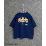 8-3ネイビー/A | BATMAN オーバーサイズTシャツ キッズ | NEXT WALL