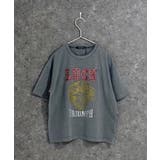 8-5チャコール | ピグメント染めオーバーサイズプリントTシャツ キッズ 子供服 | NEXT WALL