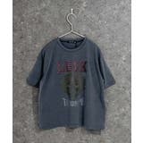 8-6ブラック | ピグメント染めオーバーサイズプリントTシャツ キッズ 子供服 | NEXT WALL