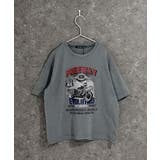 8-7チャコール | ピグメント染めオーバーサイズプリントTシャツ キッズ 子供服 | NEXT WALL