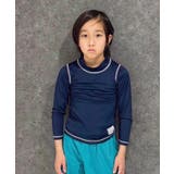 8-6ネイビー | 長袖ラッシュガード キッズ水着 子供用 | NEXT WALL