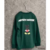 16-15D/グリーン/D | MICKEYMOUSE ミニ裏毛 ビックトレーナー | NEXT WALL