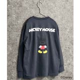 16-16チャコール/D | MICKEYMOUSE ミニ裏毛 ビックトレーナー | NEXT WALL