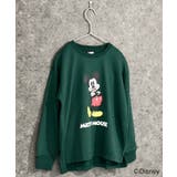 16-3D/グリーン/A | MICKEYMOUSE ミニ裏毛 ビックトレーナー | NEXT WALL