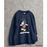 16-6ネイビー/B | MICKEYMOUSE ミニ裏毛 ビックトレーナー | NEXT WALL
