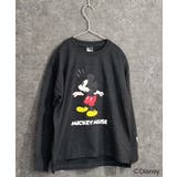 16-7杢チャコール/B | MICKEYMOUSE ミニ裏毛 ビックトレーナー | NEXT WALL