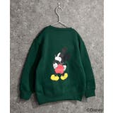 16-11D/グリーン/C | MICKEYMOUSE 裏起毛トレーナー キッズ | NEXT WALL