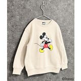 16-5G/ベージュ/B | MICKEYMOUSE 裏起毛トレーナー キッズ | NEXT WALL