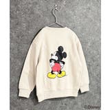 16-9G/ベージュ/C | MICKEYMOUSE 裏起毛トレーナー キッズ | NEXT WALL