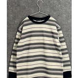 6-4G/ベージュ×チャコール | ボーダー 裏起毛トレーナー キッズ | NEXT WALL