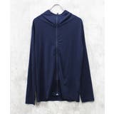 10-8ネイビー/B | 長袖ZIPラッシュガード メンズ ジップ | NEXT WALL