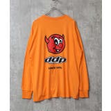 16-14オレンジ/D | DDP プリント長袖Tシャツ メンズ | NEXT WALL